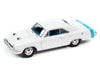 1970 Dodge Dart Swinger White with Rear Light Blue Stripe - Muscle Car USA Johnny Lightning 1:64 - JLSP176 A   JLMC027