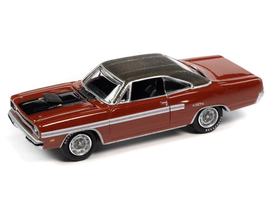 1970 Plymouth GTX Burnt Orange - Muscle Car USA Johnny Lightning 1:64 - JLSP177 B   JLMC027