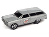 1965 Chevrolet Chevelle Wagon Silver  - Muscle Car USA Johnny Lightning 1:64 - JLSP173 B   JLMC027