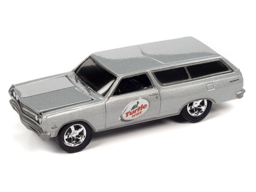 1965 Chevrolet Chevelle Wagon Silver  - Muscle Car USA Johnny Lightning 1:64 - JLSP173 B   JLMC027