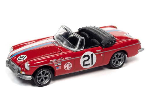 1963 MGB in Euro Red - Import Heat - Street Freaks - Johnny Lightning 1:64 - JLSP179 A   JLSF021