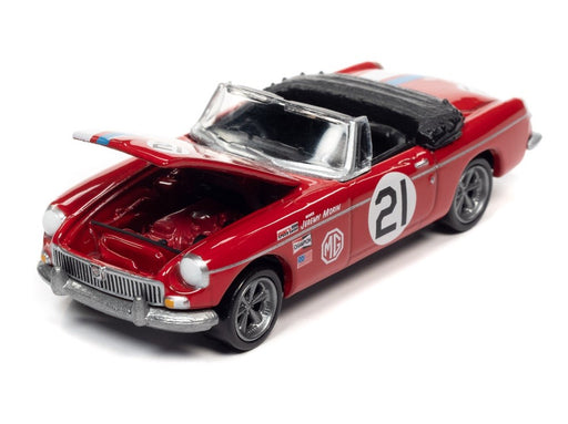 1963 MGB in Euro Red - Import Heat - Street Freaks - Johnny Lightning 1:64 - JLSP179 A   JLSF021