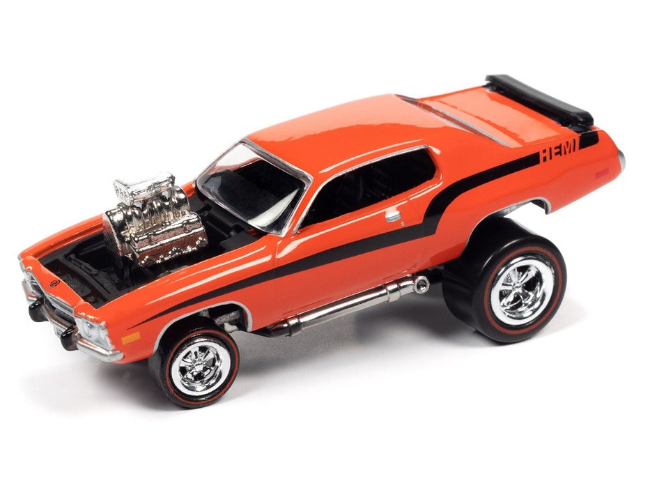 1973 Plymouth Road Runner - Hemi Orange  - Street Freaks -  Johnny Lightning 1:64 - JLSP182 B   JLSF021 - Passion Diecast