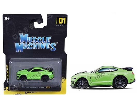 2020 Shelby Mustang GT500 Green - Maisto  Muscle Machines 1/64 - 15550GR - Passion Diecast