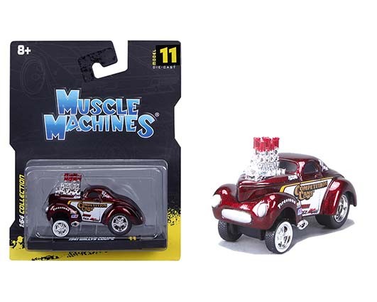 1941 Willys Coupe Gasser - Maisto  Muscle Machines 1/64 - 15549 RD - Passion Diecast 