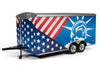 Enclosed Trailer - Patriotic - Auto World  1/18 -  AMM1284 - Passion Diecast 