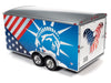 Enclosed Trailer - Patriotic - Auto World  1/18 -  AMM1284 - Passion Diecast 