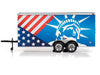 Enclosed Trailer - Patriotic - Auto World  1/18 -  AMM1284 - Passion Diecast 