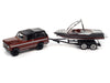 1969 International Scout II in Red and Black with Malibu Boat and Trailer - Johnny Lightning  1:64 - JLBT015 JLSP205-A
