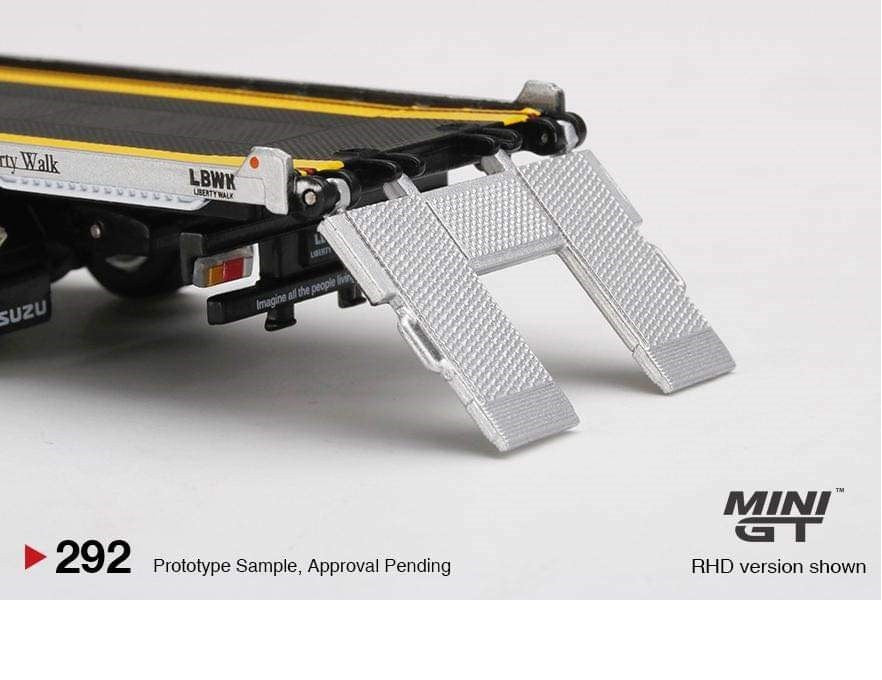 Mini GT - 1:64 - Isuzu N-Series Vehicles Flatbed Car Transport LBWK Black - Mijo Exclusives USA  - MGT00292 R