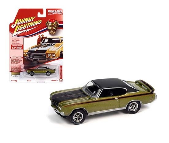 1971 Buick GSX Lime Mist Poly - Muscle Car USA Johnny Lightning 1:64 - JLSP151  B   JLMC026 - Passion Diecast