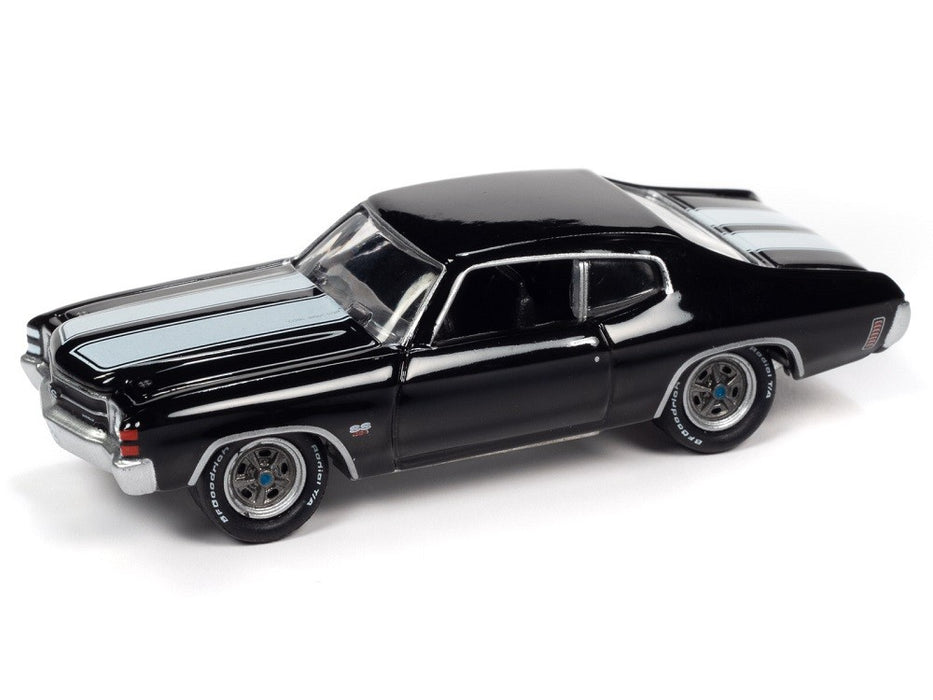 1971 Chevrolet Chevelle SS454 Black  - Muscle Car USA Johnny Lightning 1:64 - JLSP154 B   JLMC026  - Passion Diecast