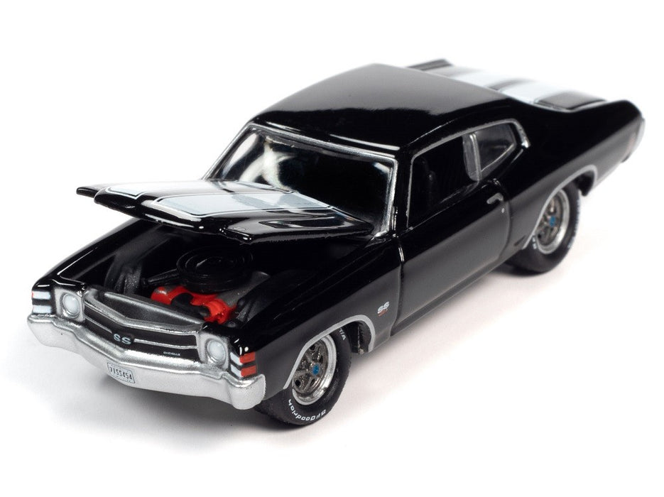 1971 Chevrolet Chevelle SS454 Black  - Muscle Car USA Johnny Lightning 1:64 - JLSP154 B   JLMC026  - Passion Diecast