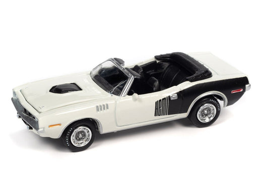 1971 Plymouth Cuda Convertible White - Muscle Car USA Johnny Lightning 1:64 - JLSP153 A   JLMC026 - Passion Diecast