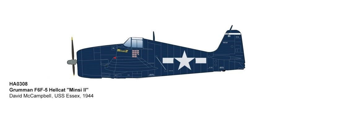Grumman F6F-5 Hellcat "Minis II" / US Navy Commander Air Group 15, USS Essex (CV-9), 1944 / Hobby Master 1:32 HA0308