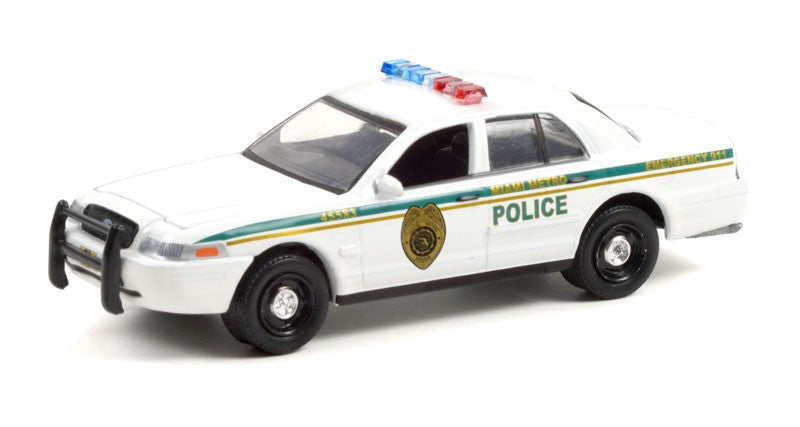 2001 Ford Crown Victoria Police Interceptor - Miami Metro Police Department - Dexter - Hollywood 32 - 1/64 Greenlight - 44920 B