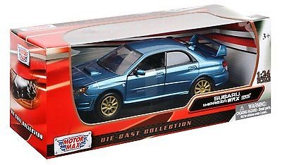 2005 Subaru Impreza WRX STi Blue Metallic -  Motormax 1/24 - 73330 BL- Passion Diecast