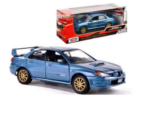2005 Subaru Impreza WRX STi Blue Metallic -  Motormax 1/24 - 73330 BL- Passion Diecast