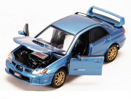 2005 Subaru Impreza WRX STi Blue Metallic -  Motormax 1/24 - 73330 BL- Passion Diecast