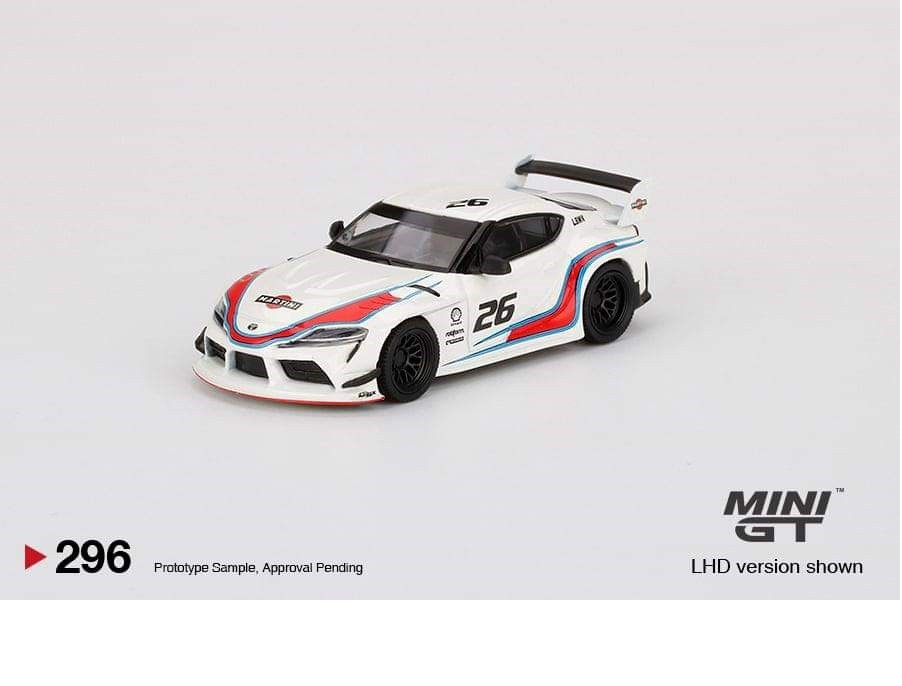 Mini GT - 1:64 - LB★WORKS Toyota GR Supra Martini Racing  - Mijo Exclusives USA -  MGT00296 - Passion Diecast
