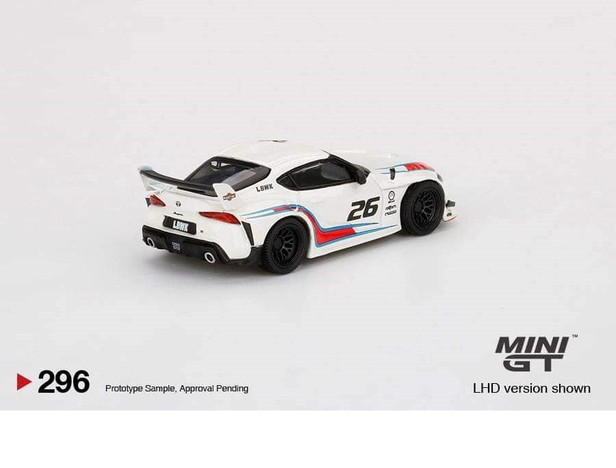 Mini GT - 1:64 - LB★WORKS Toyota GR Supra Martini Racing  - Mijo Exclusives USA -  MGT00296 - Passion Diecast