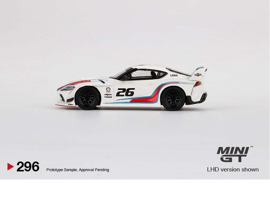 Mini GT - 1:64 - LB★WORKS Toyota GR Supra Martini Racing  - Mijo Exclusives USA -  MGT00296 - Passion Diecast