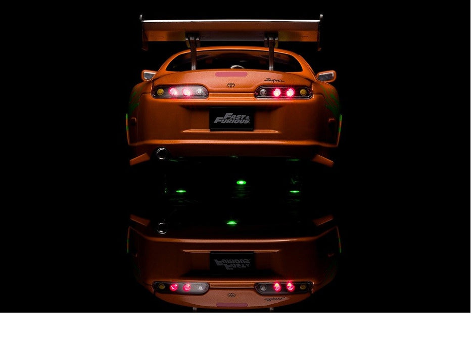 Fast & Furious 1995 Toyota Supra With Brian Figure & Working Lights  -  Jada 1/18 -  31139 Passion Diecast 