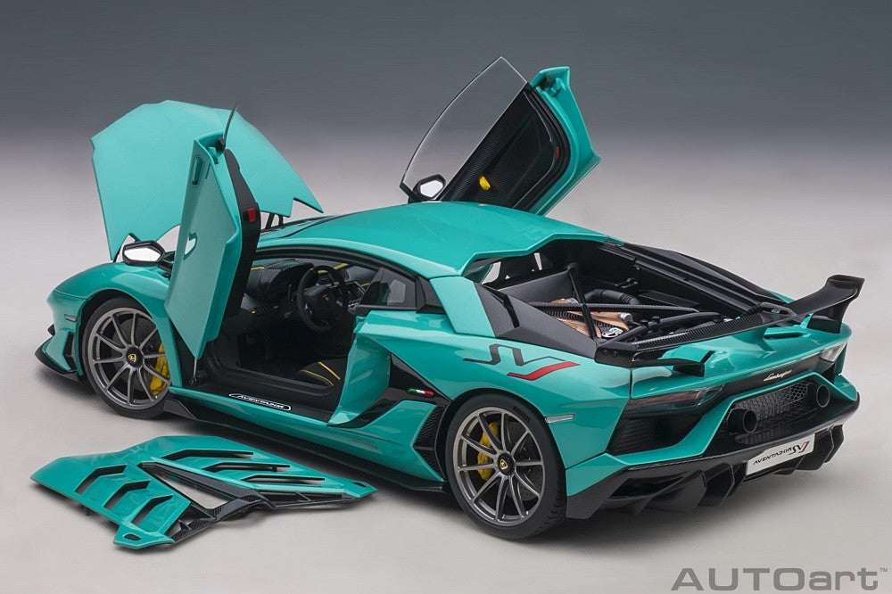 Lamborghini Aventador SVJ - Blue Glauco -  Autoart -  79176 Passion Diecast