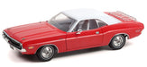1970 Dodge Challenger- The Challenger Deputy -  in Bright Red with White Roof - Greenlight 1/18 - 13618  - Passion Diecast 