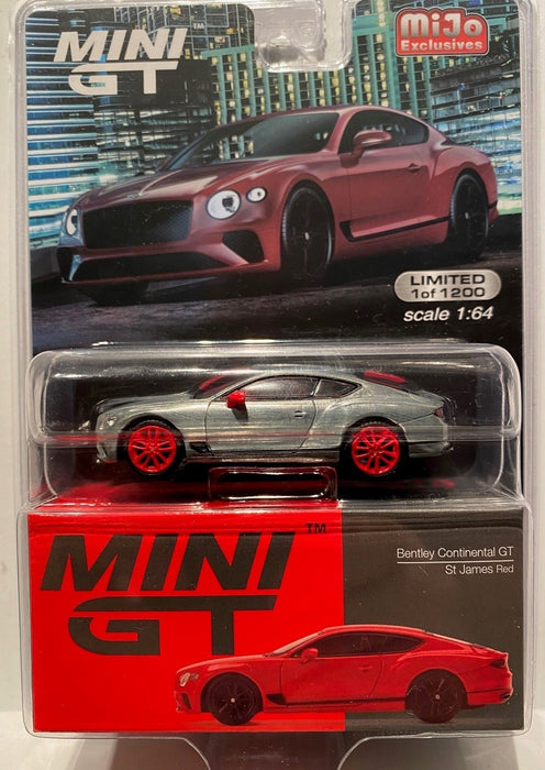 Bentley Continental GT St. James Red -  MINI GT CHASE CAR 1:64 - Mijo Exclusive - MGT00216GR