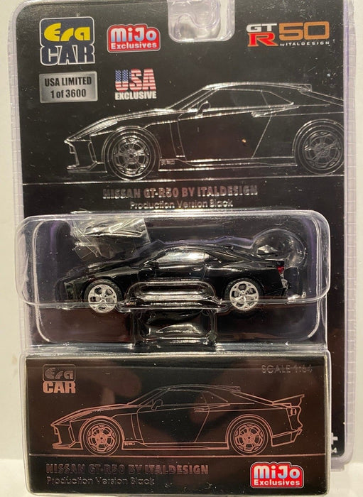 Nissan GT-R50 By Italdesign Black - Era Car  CHASE CAR 1/64 - Mijo Exclusive - ESPMJ002BGR