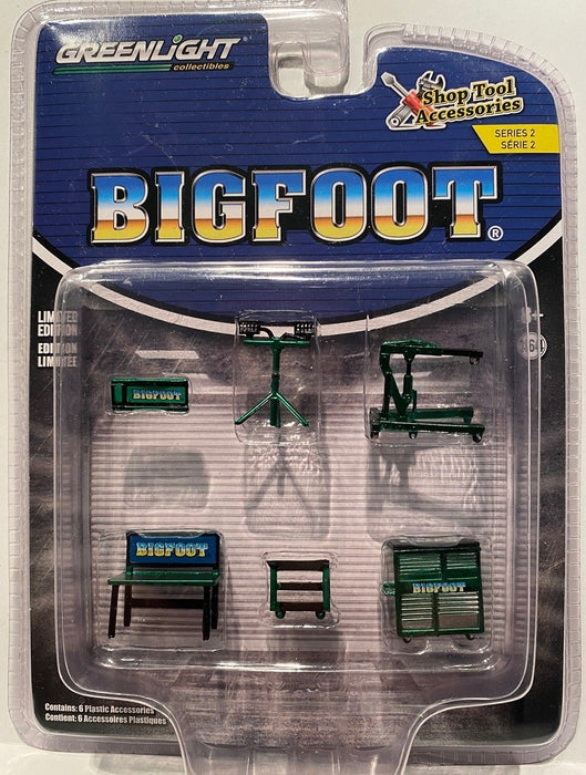 Bigfoot Monster Truck Shop Tool Accessories Pack Series 2  -  GREENMACHINE 1/64 - 16040 AGR