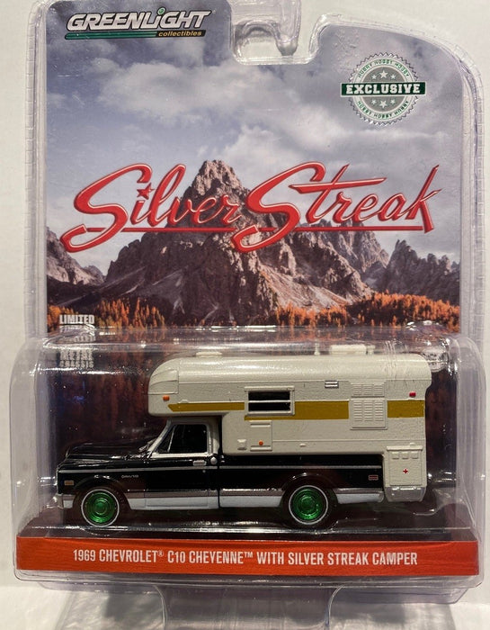 1969 Chevrolet C10 Cheyenne with Silver Streak Camper - GREENMACHINE 1-64 - 30190GR