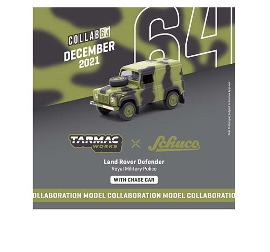 Land Rover Defender Royal Military Police - Tarmac Works & Schuco -  1/64  - T64S-012-CAM - Passion Diecast 
