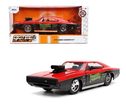 1970 Dodge Charger Gasser Woodoo Charger Red - Bigtime Muscle - Jada 1/24 -  32703 - Passion Diecast 