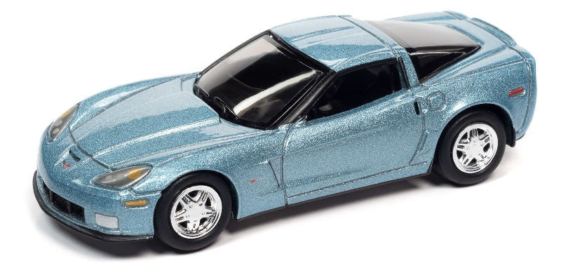 2012 Chevrolet Corvette Z06 in Carlisle Blue Metallic  - Johnny Lightning 1/64 - JLSP189 A -  Passion Diecast 