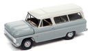 1966 Chevrolet Suburban in Gray Body with White Roof  - Auto World 1/64 -  AWSP091 A  -  Passion Diecast 