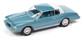 1978 Chevrolet Monte Carlo in Light Blue Poly with Partial Flat White Roof  - Johnny Lightning 1/64 - JLSP196 B
