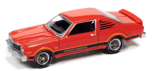 1976 Plymouth Road Runner in Splitfire Orange Black & Orange Side Stripes & RR Side Scrip  - Johnny Lightning 1/64 - JLSP197 A