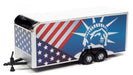 Enclosed Trailer in Patriotic Theme  - Auto World 1/64 -  AWSP092  -  Passion Diecast 