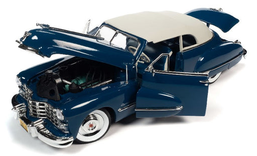 1947 Cadillac Series 62 Soft Top in Blue -  Auto World - 1/18 -  AW274 - Passion Diecast 