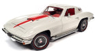1967 Chevy Corvette 427 White / Red Stripe -  Auto World - 1/18 -  AMM1279 - Passion Diecast 