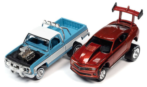 Zingers Twin Pack - Camaro & Cheyenne  - Set of 2 - Johnny Lightning 1:64 - JLSP221 A -  Passion Diecast