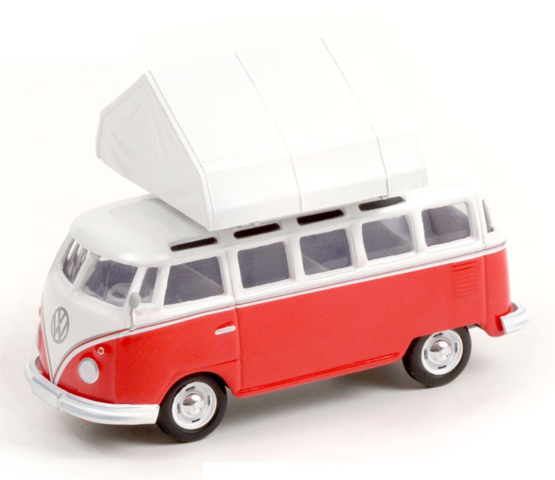 1964 Volkswagen Samba Bus / Camp'otel Cartop Sleeper Tent Solid - The Great Outdoors Series 1- Greenlight 1-64 - 38010 A