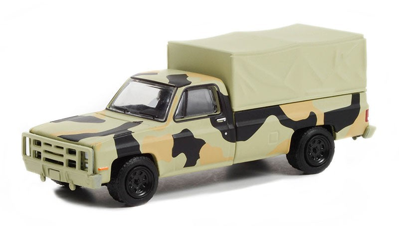 1984 Chevrolet M1008 CUCV - Camouflage & Cargo Cover - Battalion 64 Series 1 - 1/64 Greenlight - 61010 E  - Passion Diecast