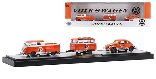 1960 Volkswagen Double Cab Truck and 1967 Volkswagen Beetle - M2 1/64  36000 48 A - Passion Diecast 