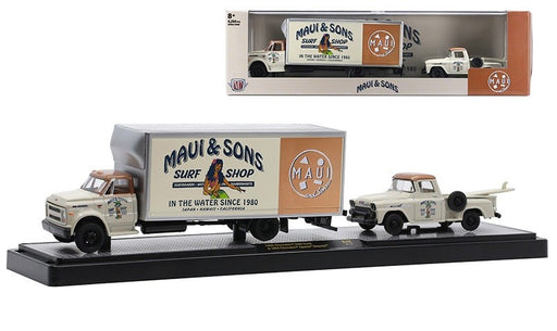 Maui and Sons - 1968 Chevrolet C60 Truck and 1958 Chevrolet Apache Stepside - M2 1/64  36000 48 B - Passion Diecast 