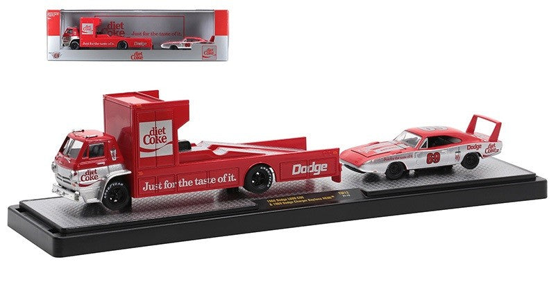 Diet Coke - 1966 Dodge L600 Truck with 1969 Dodge Charger Daytona HEMI - M2 1/64 - 56000 TW12 A - Passion Diecast 