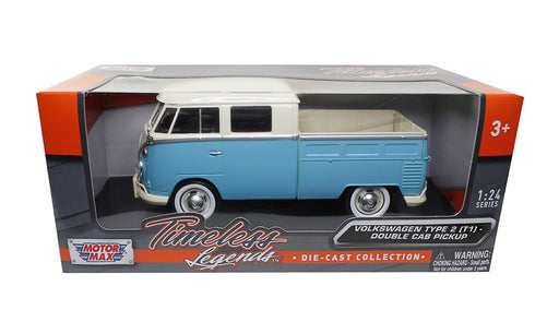 VW Type 2(T1) Pickup - Motormax 1-24 - 79343 BLU CRM