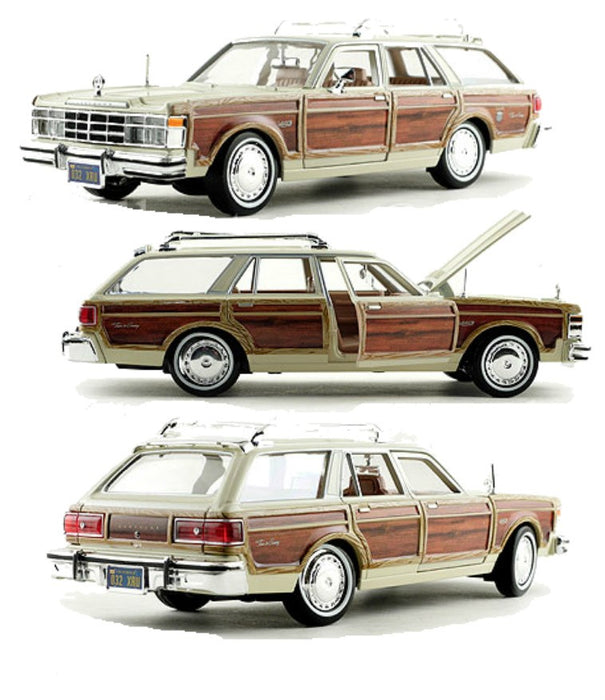 1979 Chrysler Lebaron Town & Country - Tan - Motormax 1-24 - 73331 TAN - Passion Diecast